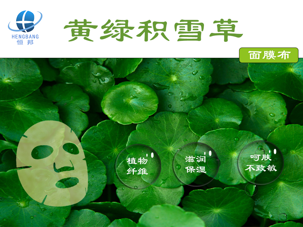 黃綠積雪草面膜布